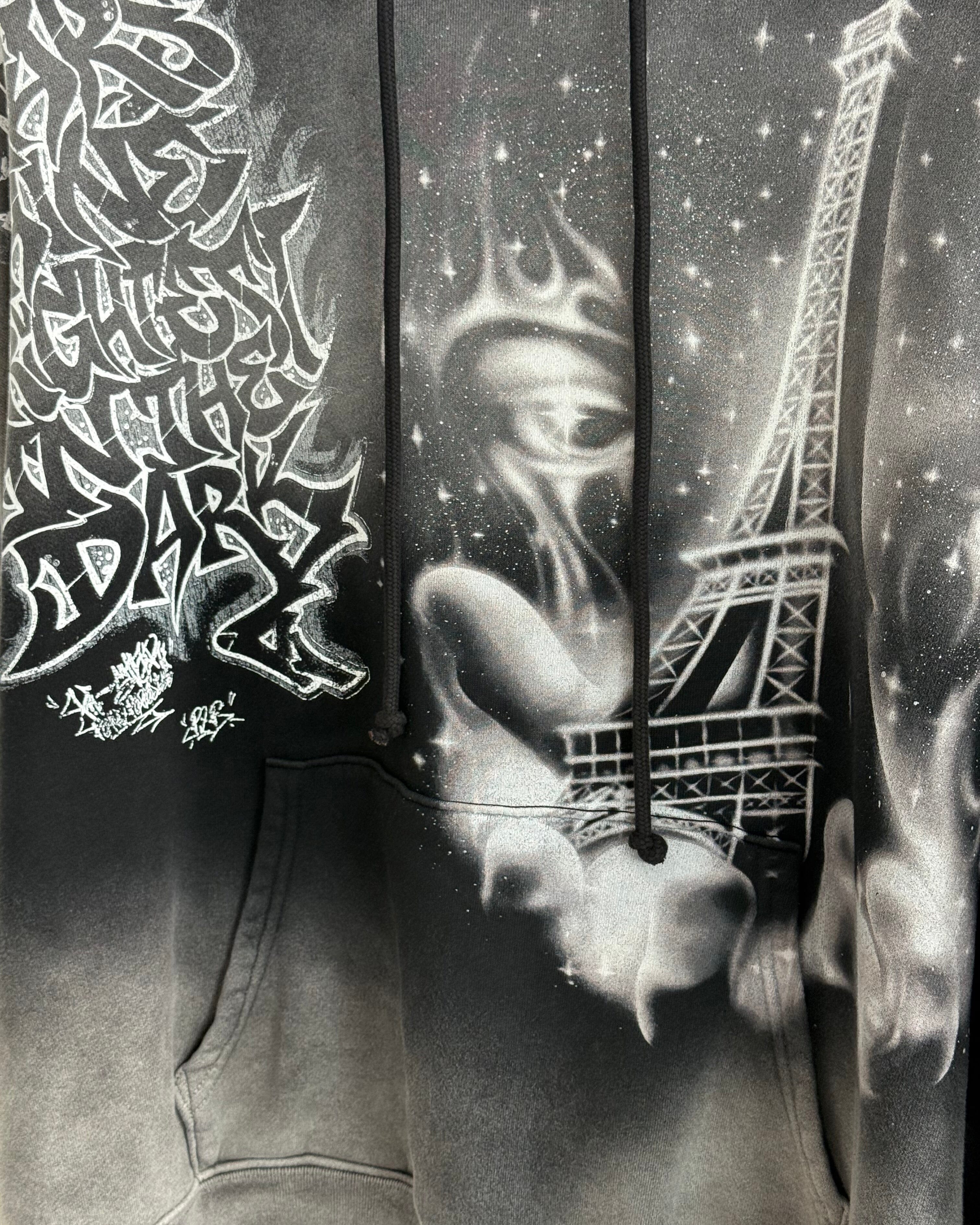 Hellstar | Eiffel Tower Hoodie "Vintage Black" - Image 3