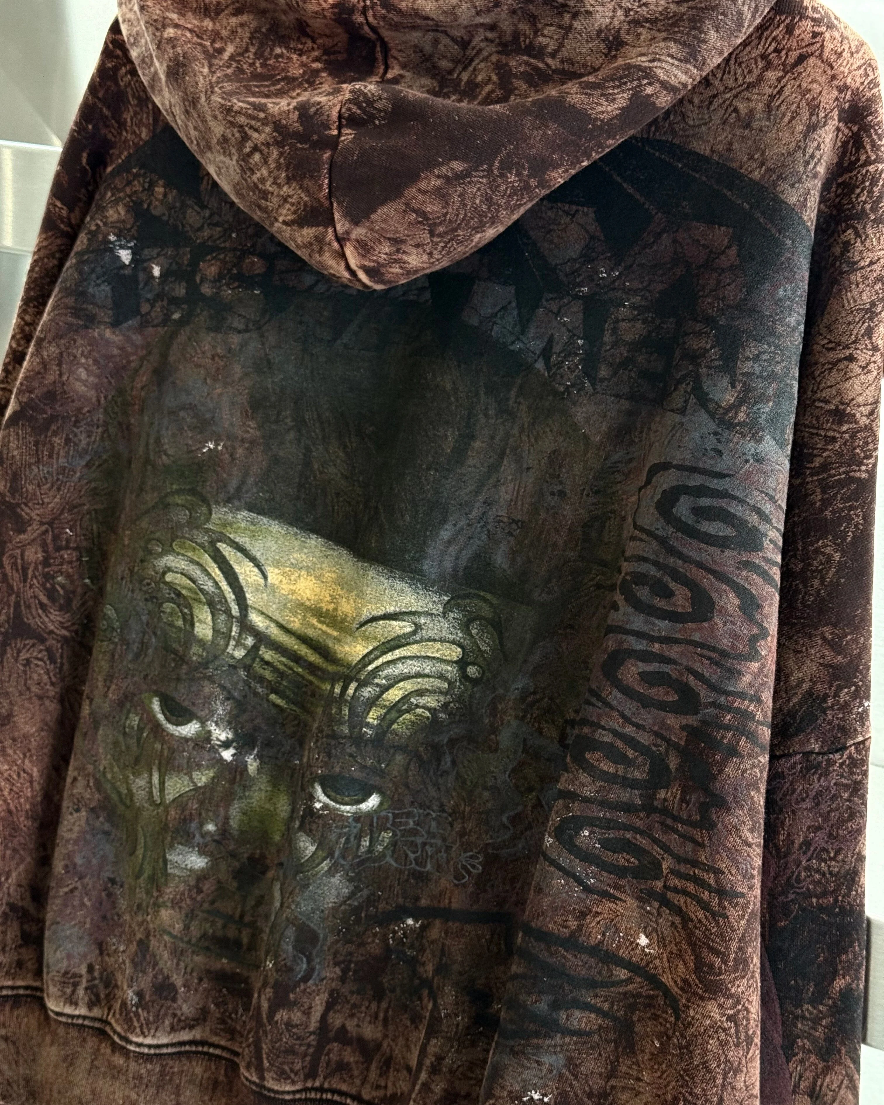 Hellstar | Graffiti Hoodie "Vintage Brown" - Image 4