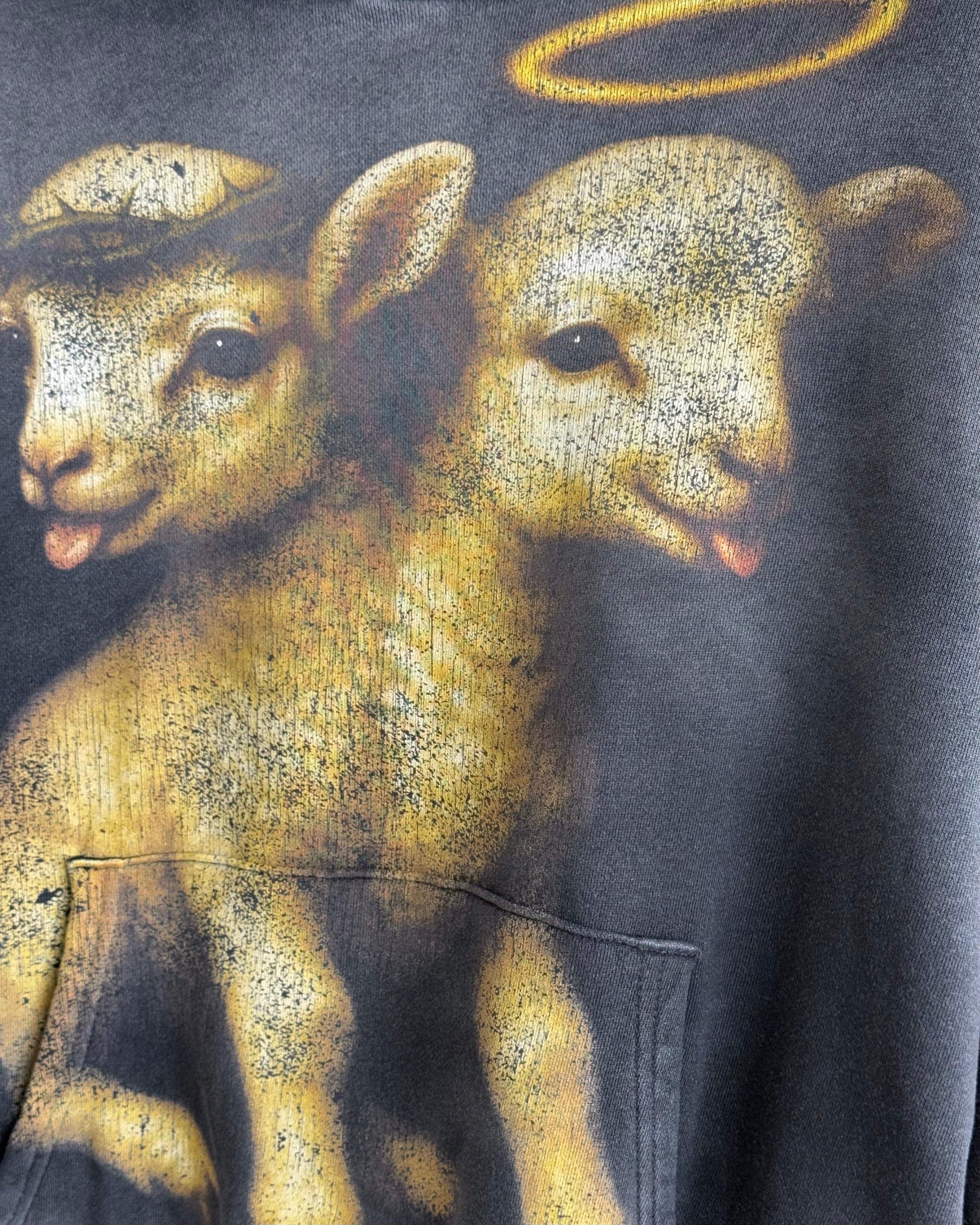 Hellstar | Lamb Hoodie "Vintage Black" - Image 3