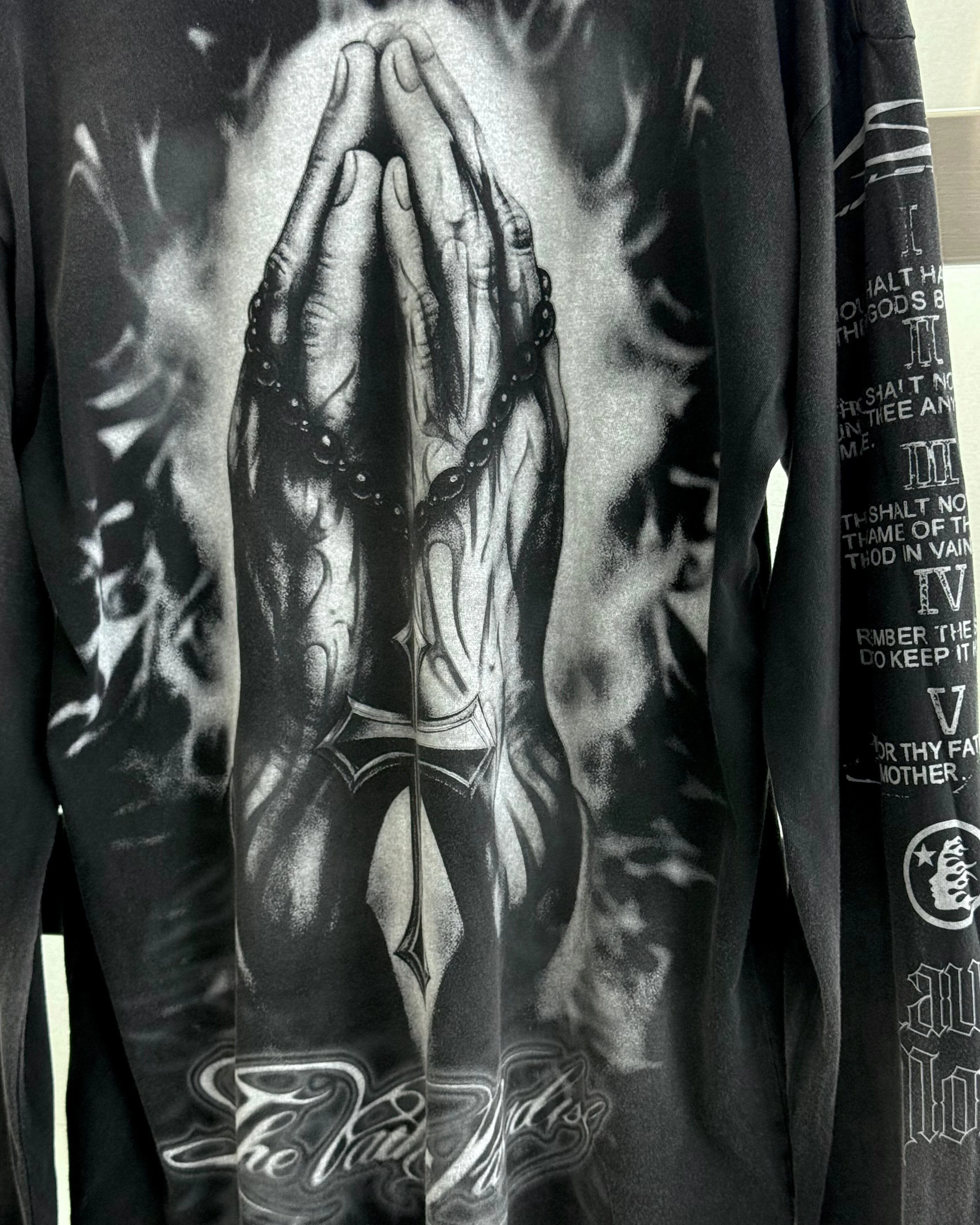 Hellstar | Laugh Now Cry Later Longsleeve T-Shirt "Vintage Black" - Image 4