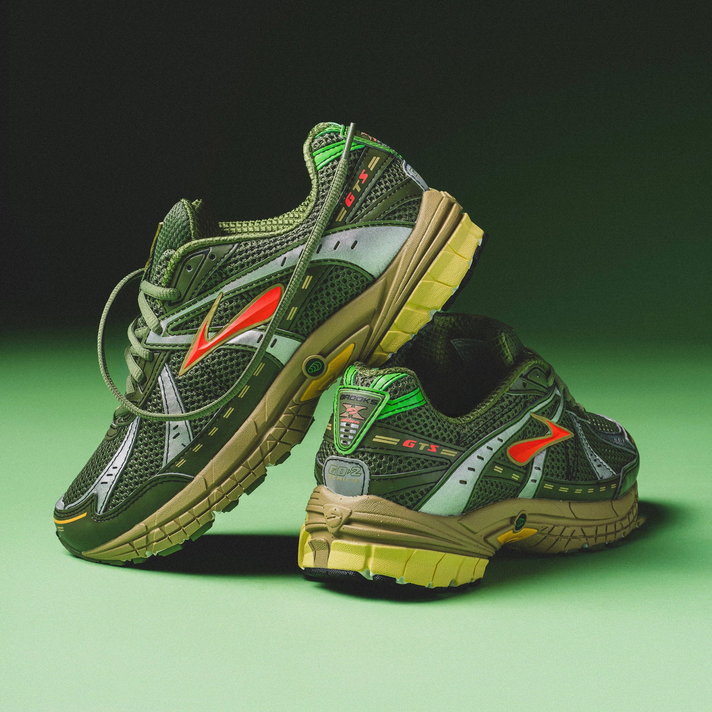 MENS Brooks | Adrenaline GTS 10"Green/Orange" - Image 3