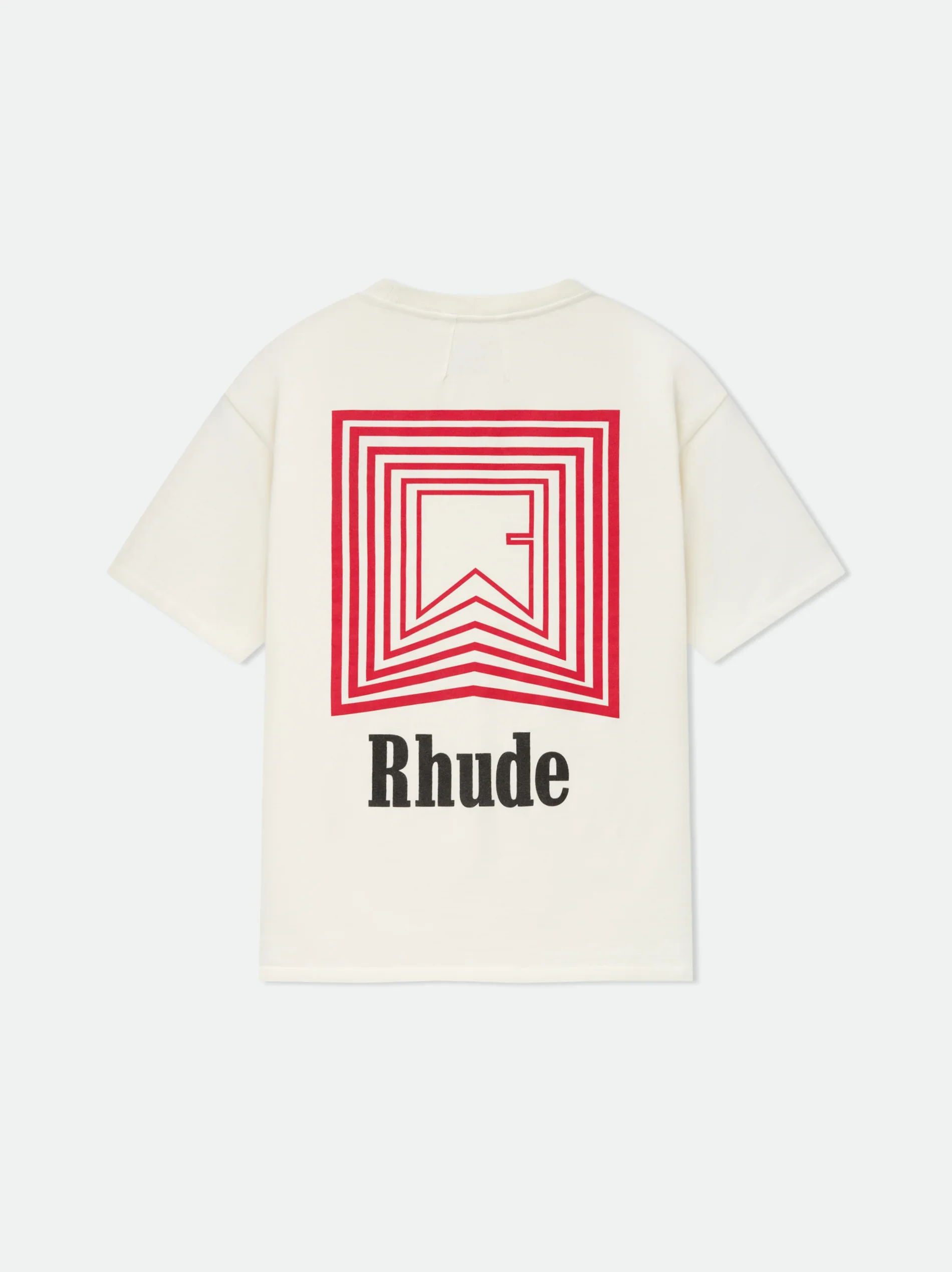 MENS Rhude | Chevron Logo Repeat Tee "Vintage White" - Image 3