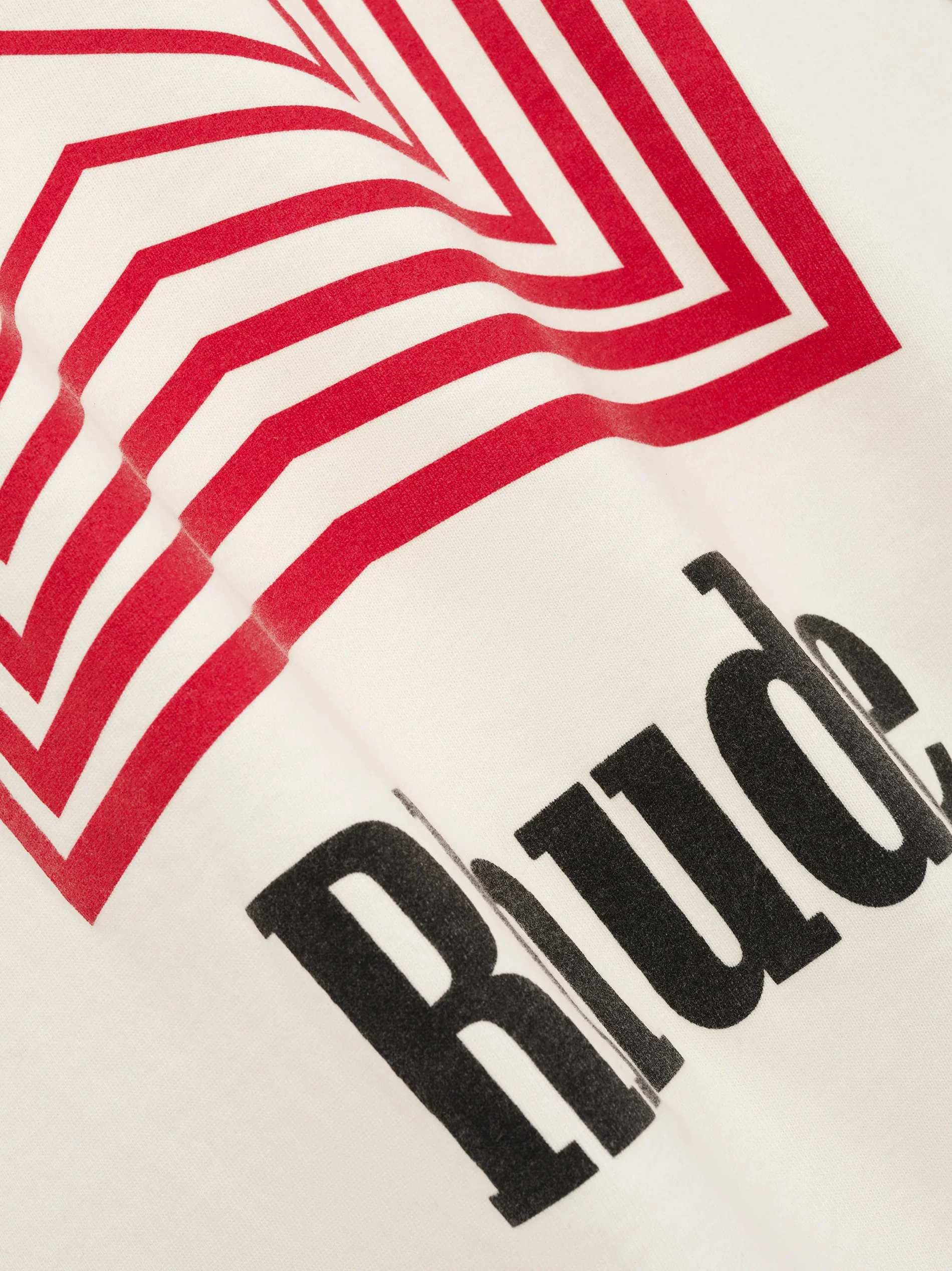 MENS Rhude | Chevron Logo Repeat Tee "Vintage White" - Image 4
