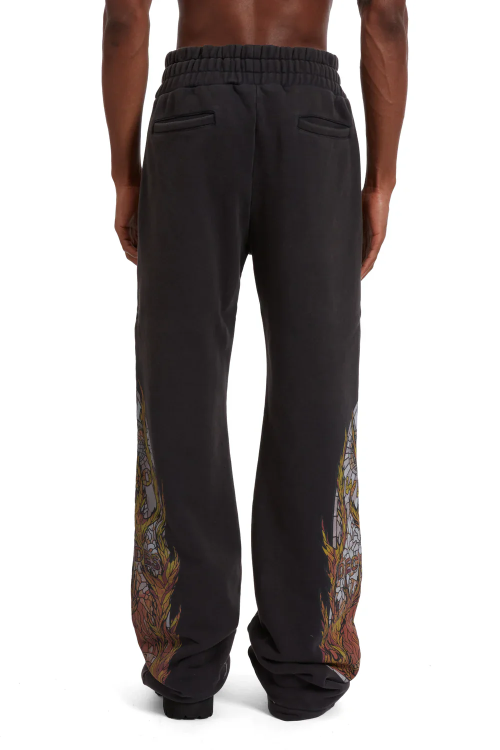 MENS Who Decides War | Flame Glass Hardware Sweatpant "Coal" - Image 4